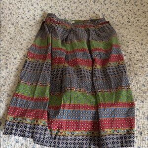 Vibrant A-Line Skirt with Geometric Patterns